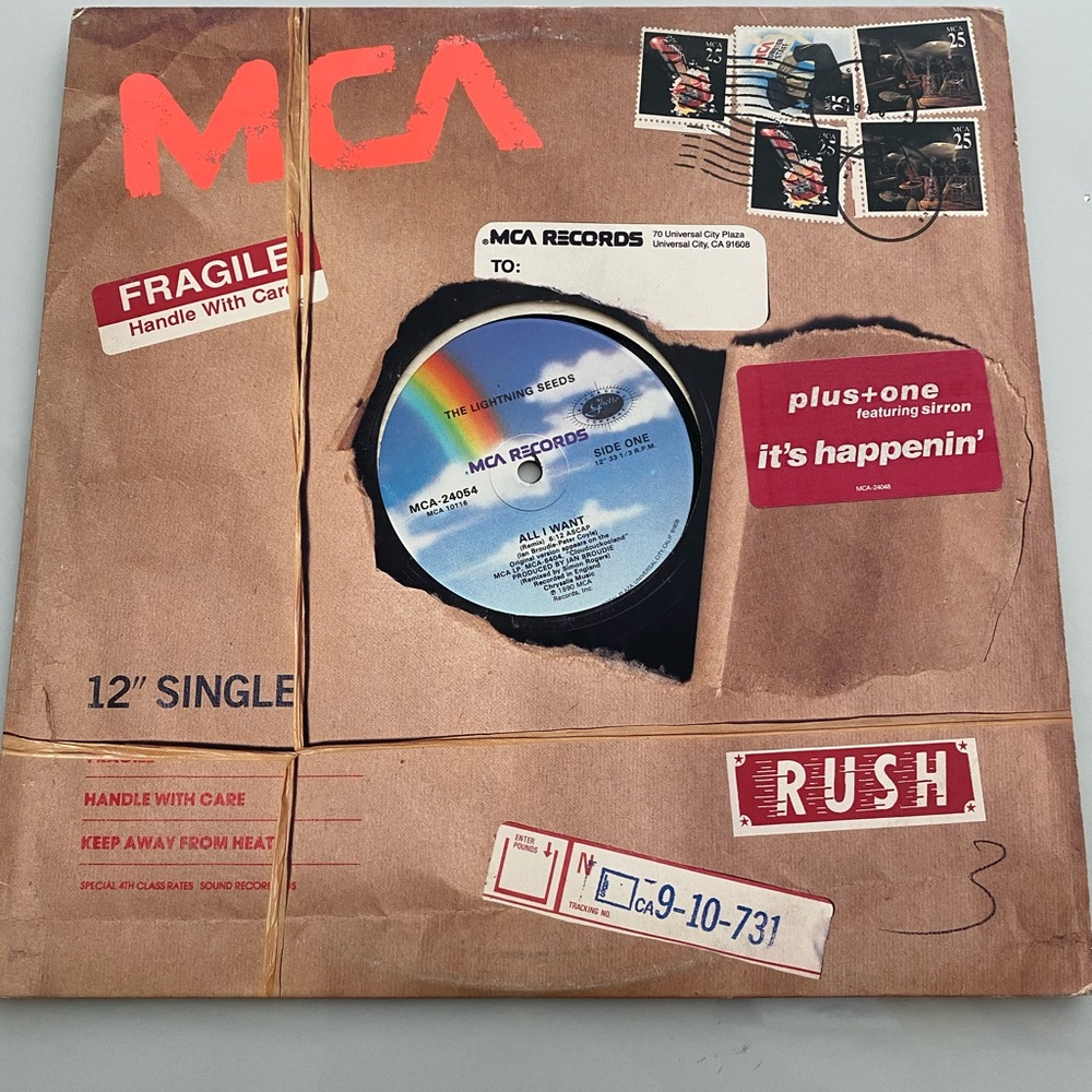 Lightning seeds all I want vintage MCA Records 12" Vinyl pet shop boys erasure